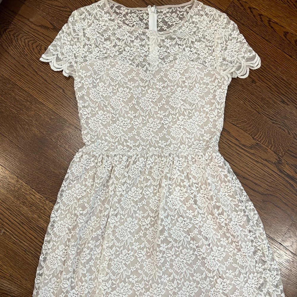 Express Short Sleeve Lace Dress